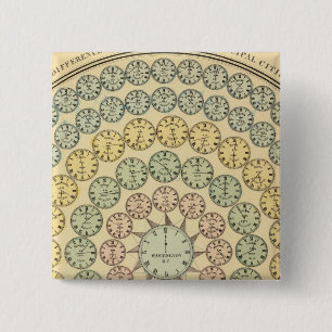 Time Table 2 Inch Square Button