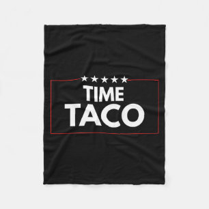 Time taco father's day humour fleece blanket