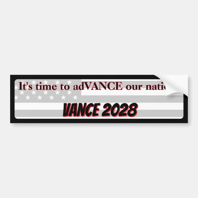 Time to adVANCE our nation JD Vance for President  Bumper Sticker (Front)