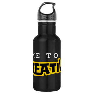 Time to be creative motivational typography 532 ml water bottle