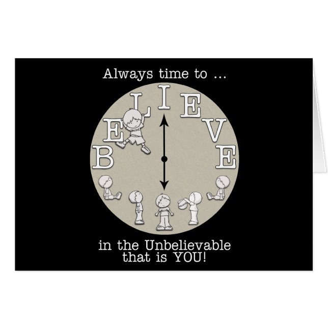 Time To Believe-Little Boy and Clock (Front Horizontal)