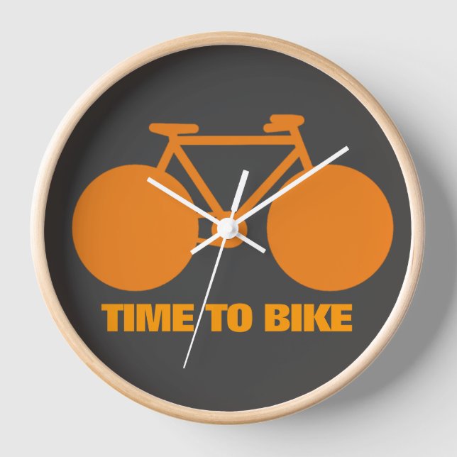 TIME TO BIKE ! bike hour Clock (Front)