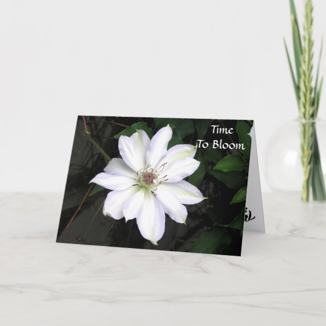 Time To Bloom  Graduation Card (Front)