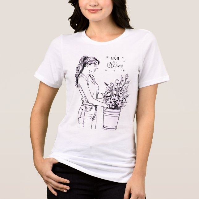 Time to Bloom Tri-Blend Shirt (Front)