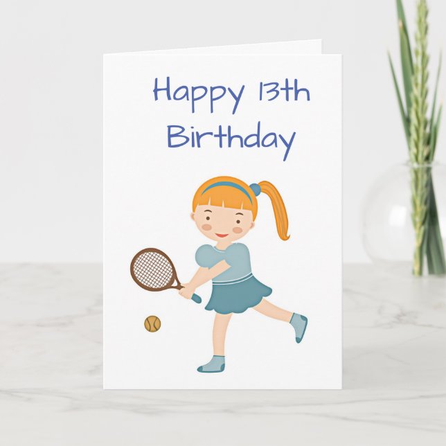 TIME TO CELEBRATE "13th" BIRTHDAY Card (Front)