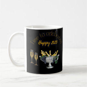 Time to celebrate , happy new year 2023 coffee mug