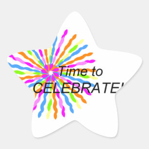 Time to Celebrate Star Sticker