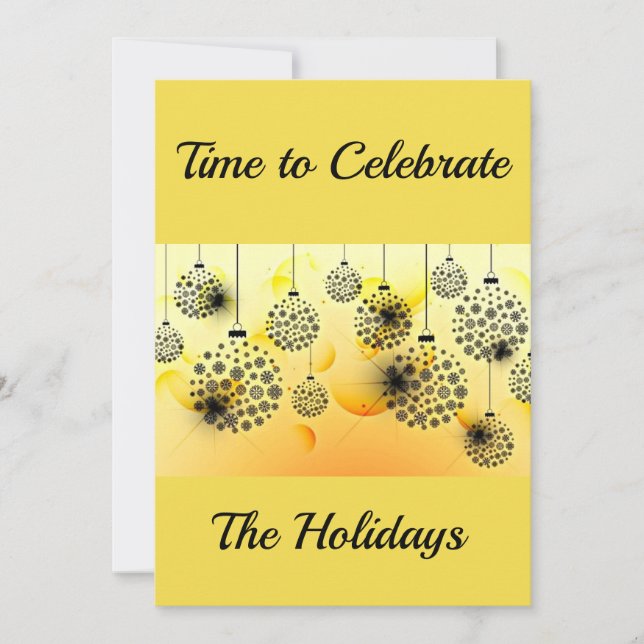**TIME TO CELEBRATE THE HOLIDAYS** INVITATION (Front)