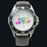 Time to Celebrate Watch<br><div class="desc">Make every moment count with this stylish birthday-themed watch. Perfect for birthday gifts or a unique accessory for the special day.</div>