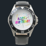 Time to Celebrate Watch<br><div class="desc">Make every moment count with this stylish birthday-themed watch. Perfect for birthday gifts or a unique accessory for the special day.</div>