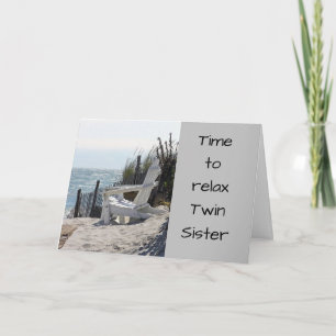 TIME TO "CELEBRATE" YOU - "TWIN SISTER" CARD