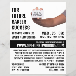 Time to Connect, Speed Networking Event Advert Flyer