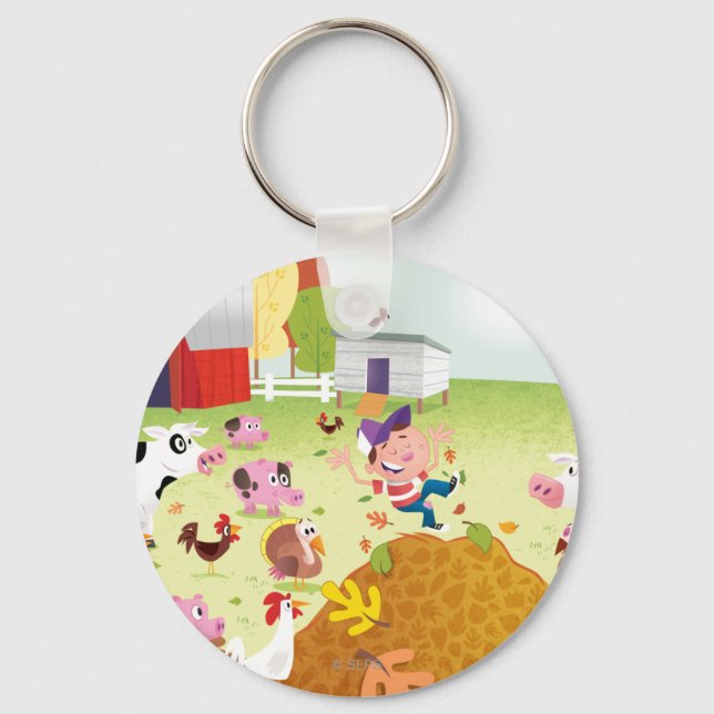 Time to Count - Farmyard Keychain (Front)