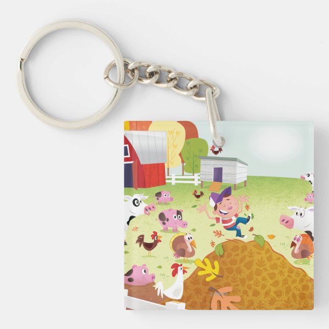 Time to Count - Farmyard Keychain (Front)
