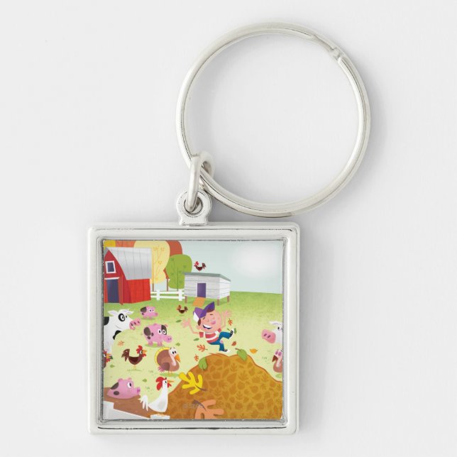 Time to Count - Farmyard Keychain (Front)