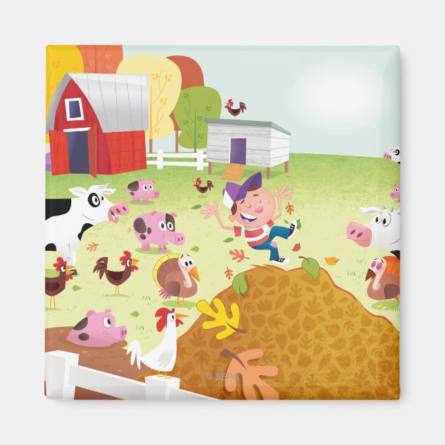 Time to Count - Farmyard Magnet (Front)