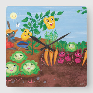 Time To Count-Garden Square Wall Clock