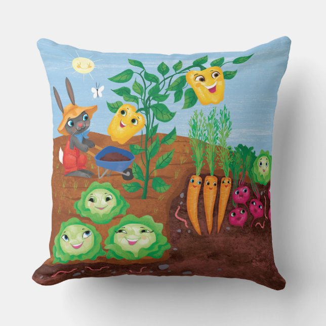 Time To Count-Garden Throw Pillow (Front)