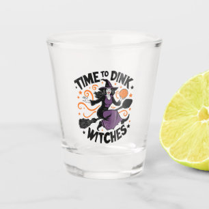 Time to Dink Witches Spooky Pickleball Halloween   Shot Glass