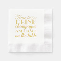 Time to Drink Champagne Gold Quote Typography