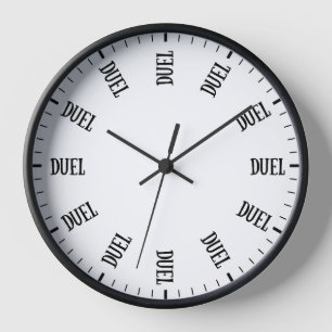 Time to Duel Clock - Funny Duelling Hour Clock
