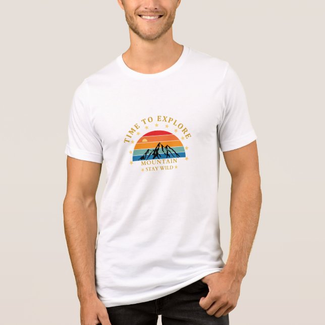 Time to Explore Mountain Shirt – Retro Hiking Tee  (Front)