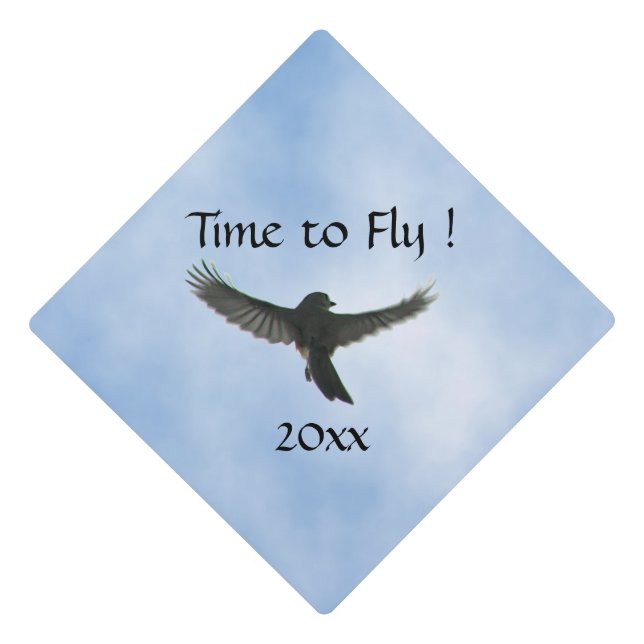 Time to Fly Graduate Graduation Cap Topper (Front)