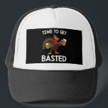Time To Get Basted Funny Beer Turkey Thanksgiving  Trucker Hat<br><div class="desc">Time To Get Basted Funny Beer Turkey Thanksgiving</div>