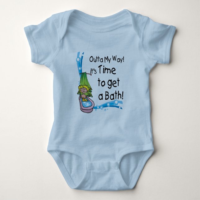Time to Get Bath Baby Bodysuit (Front)