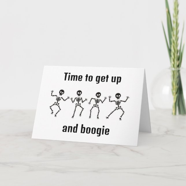 **TIME TO GET UP AND BOOGIE - 70th BIRTHDAY** Card (Front)