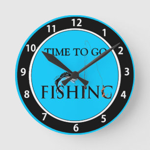 Time to go fishing round clock