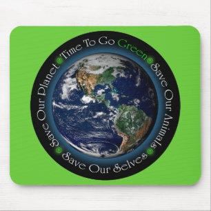Time To Go Green Mousepad