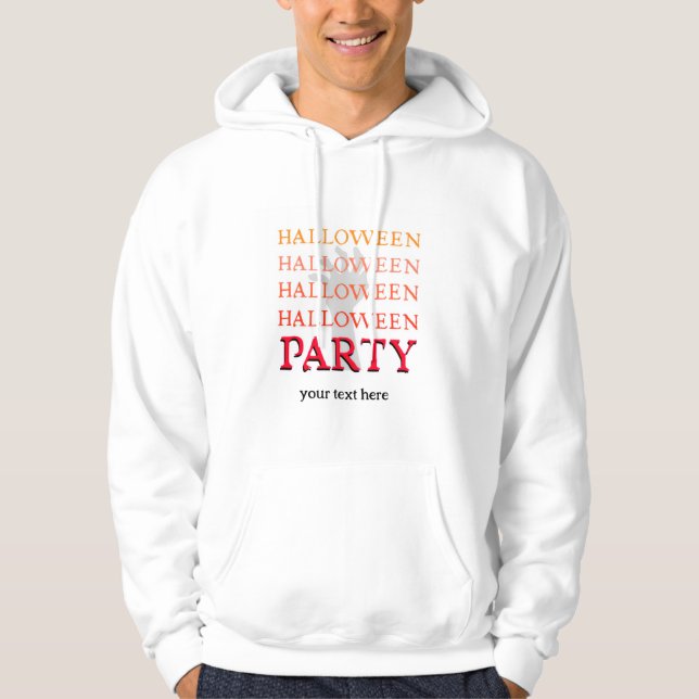  time to halloween party editable hoodie (Front)