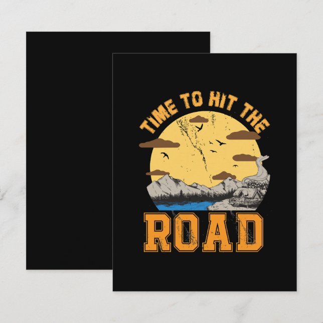 Time To Hit The Road  Card (Front/Back)