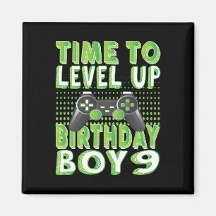 Time To Level Up Birthday Boy 9 Years Old Video Ga Magnet
