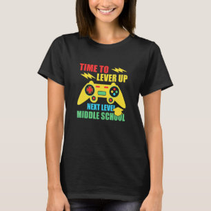 Time To Level Up Middle School Video Gamer Graduat T-Shirt