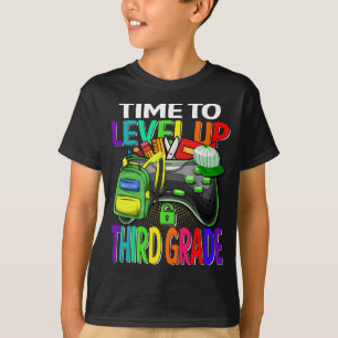 Time To Level Up Third Grade Video Game  T-Shirt