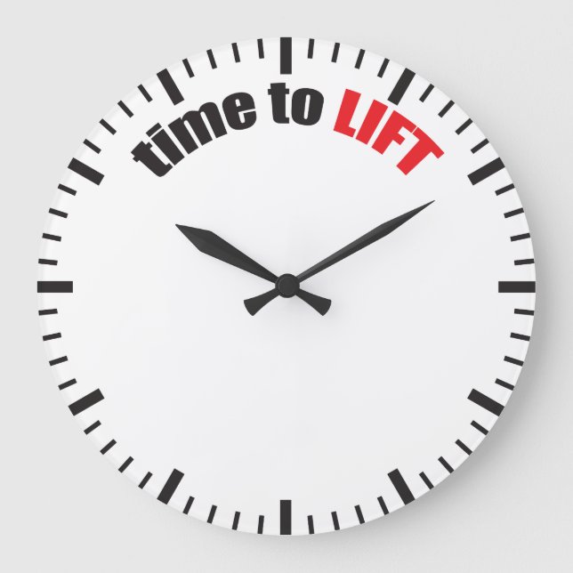 Time To Lift - Gym Motivation Large Clock (Front)