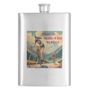 Time To Make Him Suffer Cycling Hip Flask