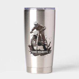 Time to Moto Dirt Bike Insulated Tumbler