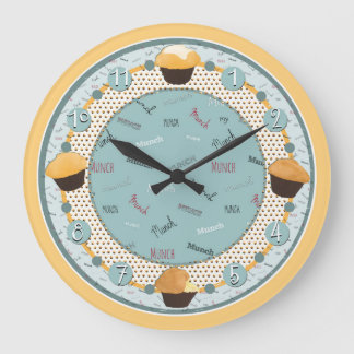 Time to Munch my Muffin (Clock) Large Clock