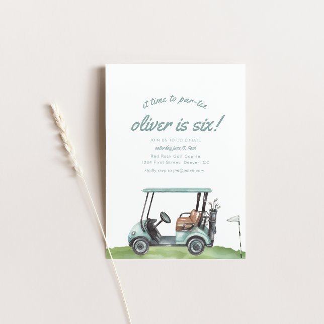 Time to Par-Tee Golf Birthday Party Invite (Creator Uploaded)