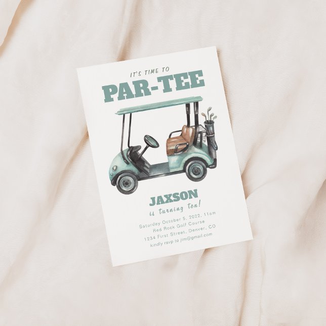 Time to Par-Tee Golf Birthday Party Invite (Creator Uploaded)