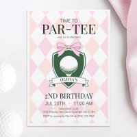 Time to Par-Tee Pink Golf 2nd Birthday Party