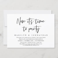 Time To Party, Casual Wedding Elopement Dinner
