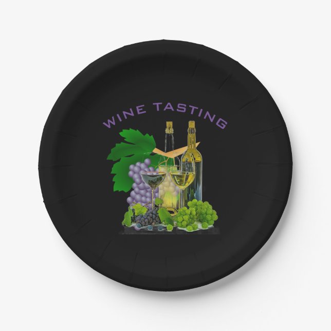 Time to Party - Wine Tasting Paper Plate (Front)