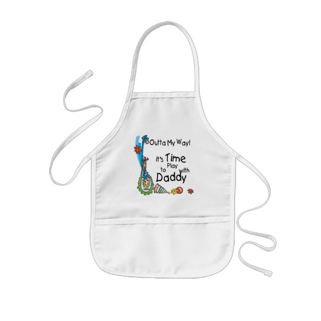 Time to Play with Daddy Kids Apron (Front)