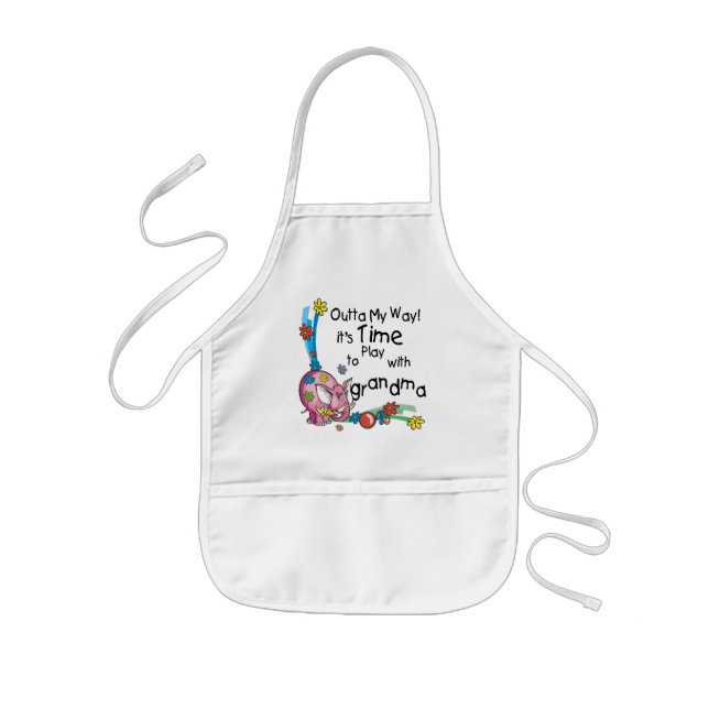 Time to Play with Grandma Kids Apron (Front)
