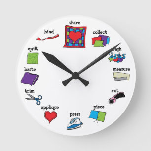 Time to Quilt Clock - gift for a quilter's studio