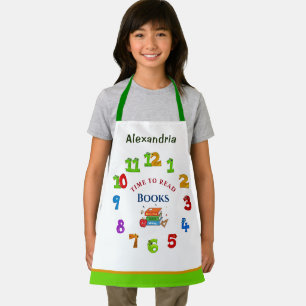 Time To Read Books Reading Child Personalize Apron